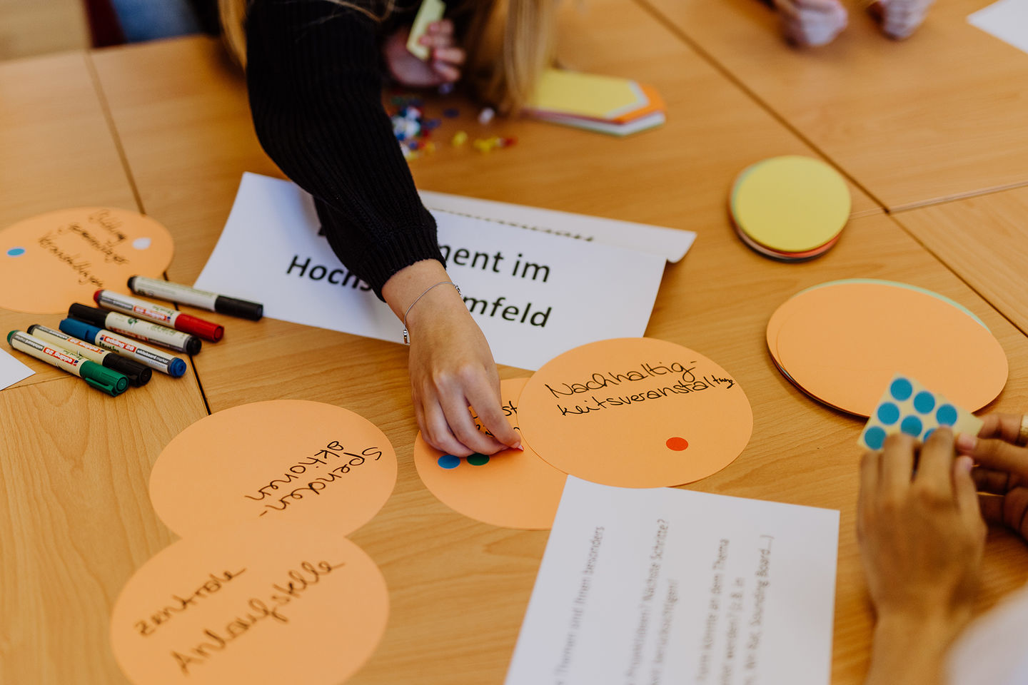 In zwei Workshops definiert die HWR Berlin im Mai 2022 konkrete Maßnahmen für mehr Nachhaltigkeit. Foto: Lukas Schramm